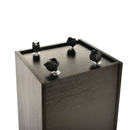 20-Slot Mobile Rolling Wood Blueprint Storage Cabinet Roll File Large Document Organizer, 15.25 x 13.25 x 24.75, Black