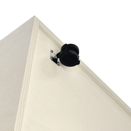 20-Slot Mobile Rolling Wood Blueprint Storage Cabinet Roll File Large Document Organizer, 15.25 x 13.25 x 24.75, White