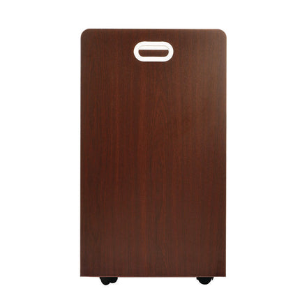 50-Compartment Mobile Wood Blueprint Rolled File Storage Organizer, 50 Compartments, 30 x 15.75 x 28.5, Mahogany