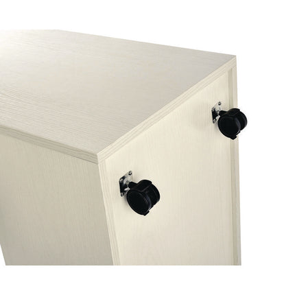 50-Compartment Mobile Wood Blueprint Rolled File Storage Organizer, 50 Compartments, 30 x 15.75 x 28.5, White