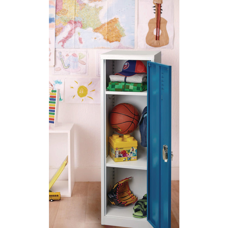 Steel Storage Locker, 1 Compartment, 15 x 15 x 48, Blue