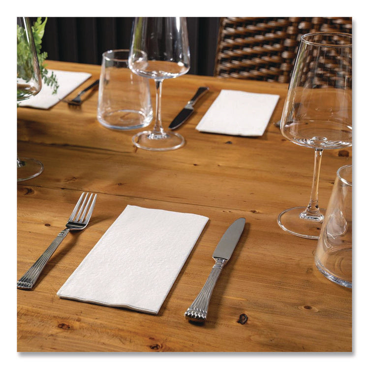 Dinner Napkins, 17 x 17, White, 1/8 Fold, 300/Carton
