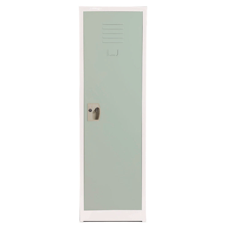 Steel Storage Locker, 1 Compartment, 15 x 15 x 48, Misty Green