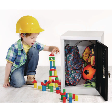 Steel Storage Locker, 1 Compartment, 15 x 15 x 24, Black