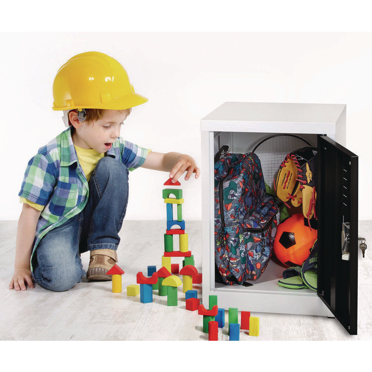 Steel Storage Locker, 1 Compartment, 15 x 15 x 24, Black