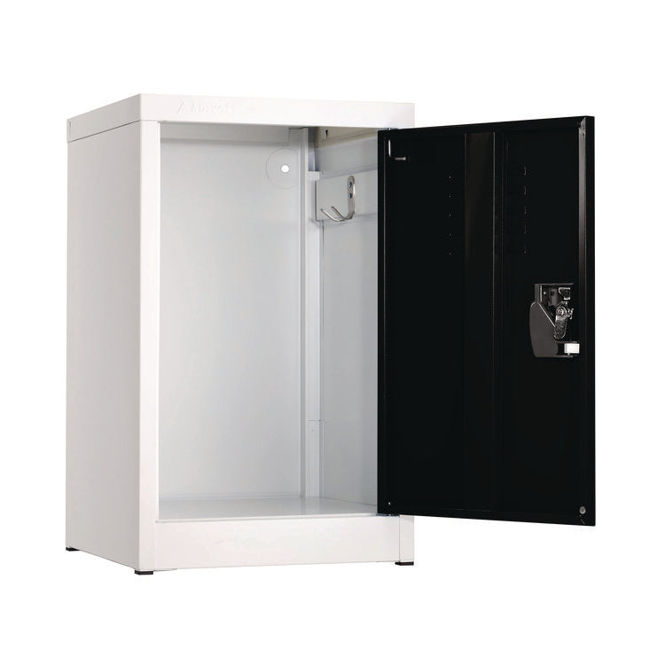 Steel Storage Locker, 1 Compartment, 15 x 15 x 24, Black