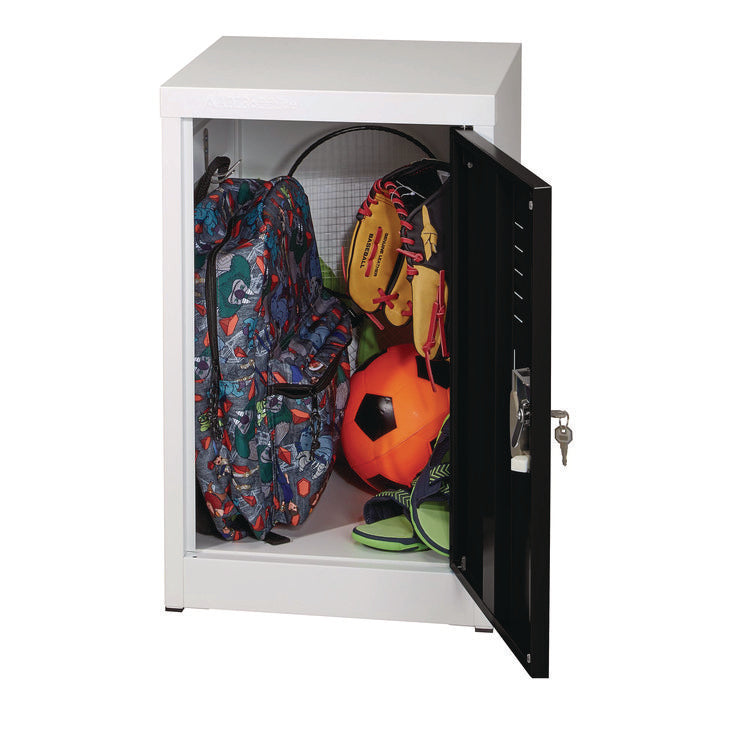 Steel Storage Locker, 1 Compartment, 15 x 15 x 24, Black