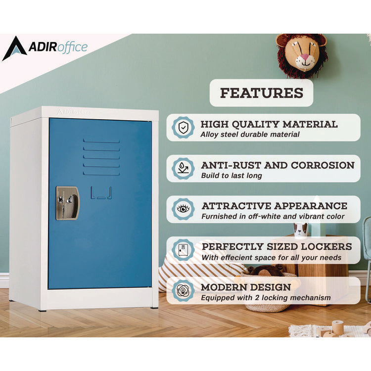 Steel Storage Locker, 1 Compartment, 15 x 15 x 24, Blue