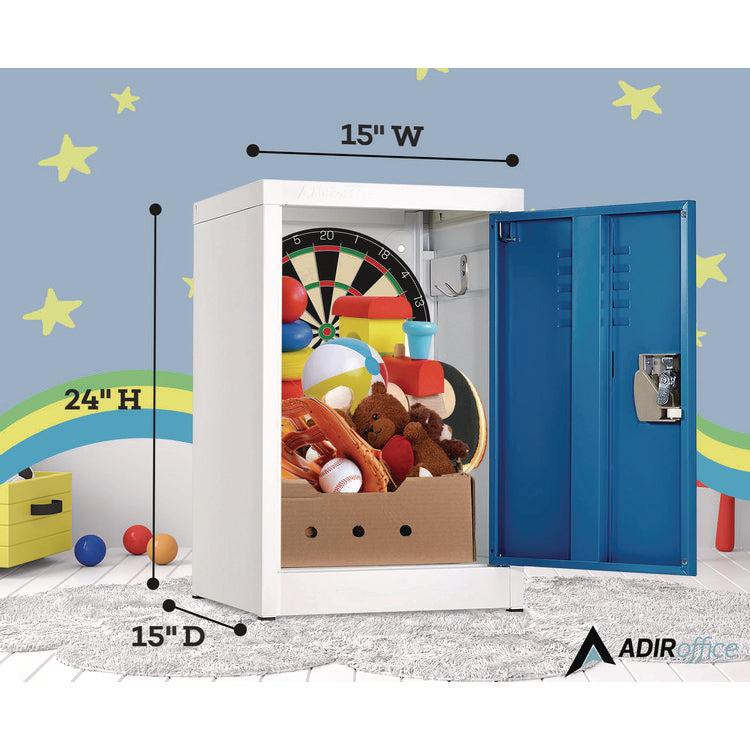 Steel Storage Locker, 1 Compartment, 15 x 15 x 24, Blue