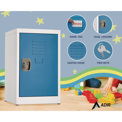 Steel Storage Locker, 1 Compartment, 15 x 15 x 24, Blue