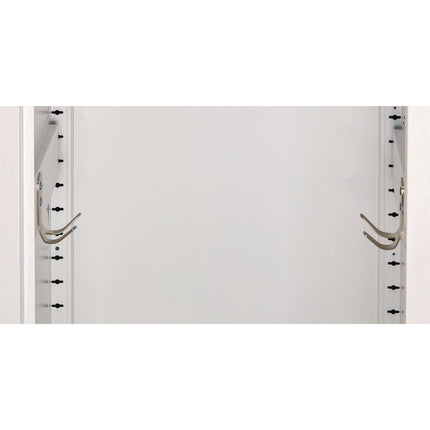 Steel Storage Locker, 1 Compartment, 15 x 15 x 24, Black Body/White Doors