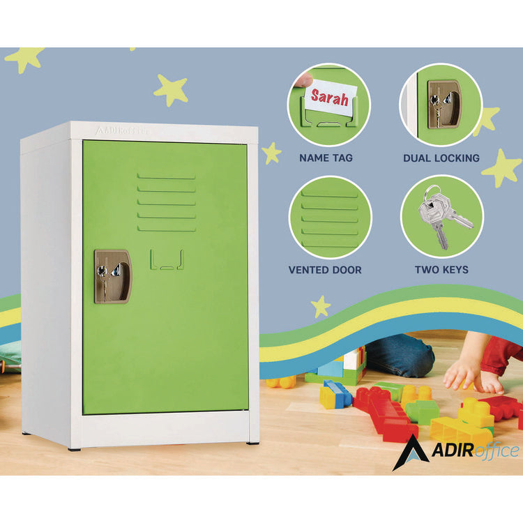 Steel Storage Locker, 1 Compartment, 15 x 15 x 24, Green