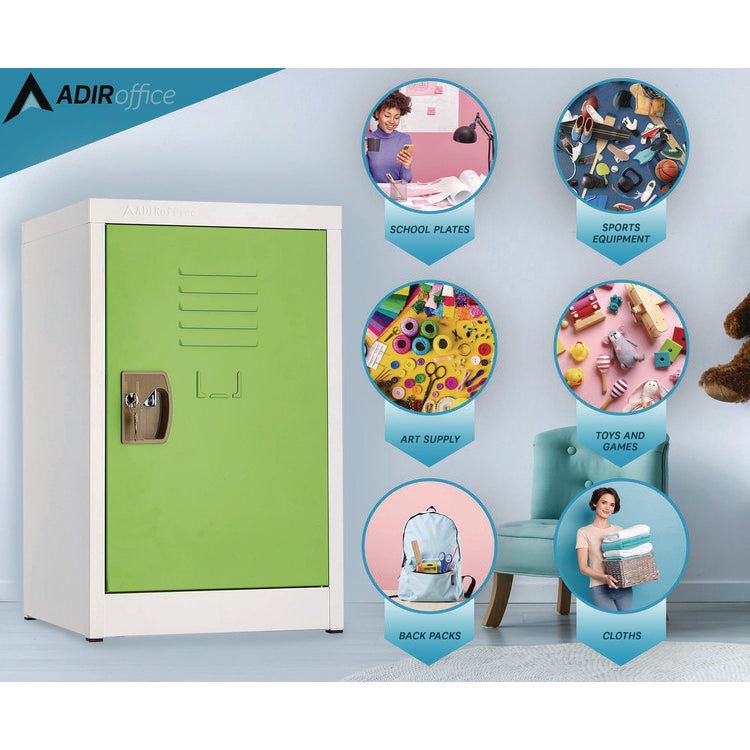 Steel Storage Locker, 1 Compartment, 15 x 15 x 24, Green