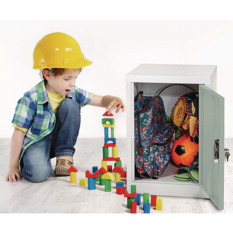Steel Storage Locker, 1 Compartment, 15 x 15 x 24, Misty Green