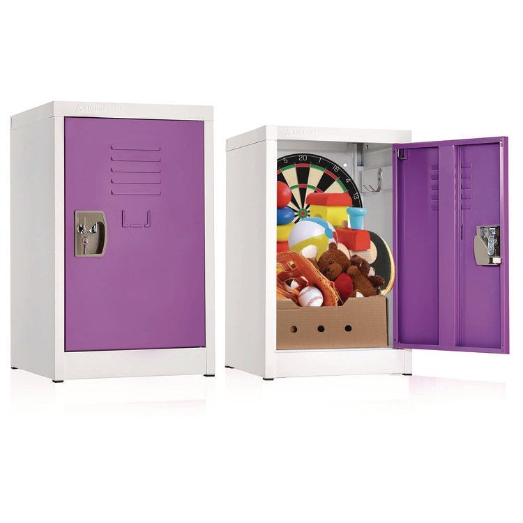 Steel Storage Locker, 1 Compartment, 15 x 15 x 24, Purple