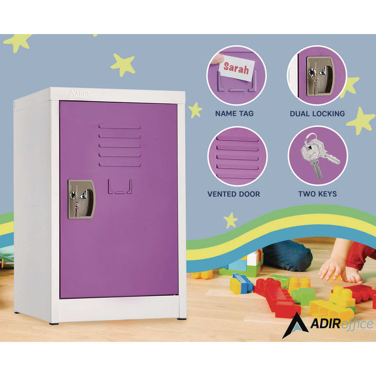 Steel Storage Locker, 1 Compartment, 15 x 15 x 24, Purple