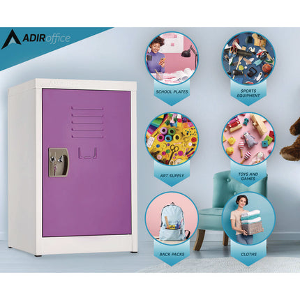 Steel Storage Locker, 1 Compartment, 15 x 15 x 24, Purple