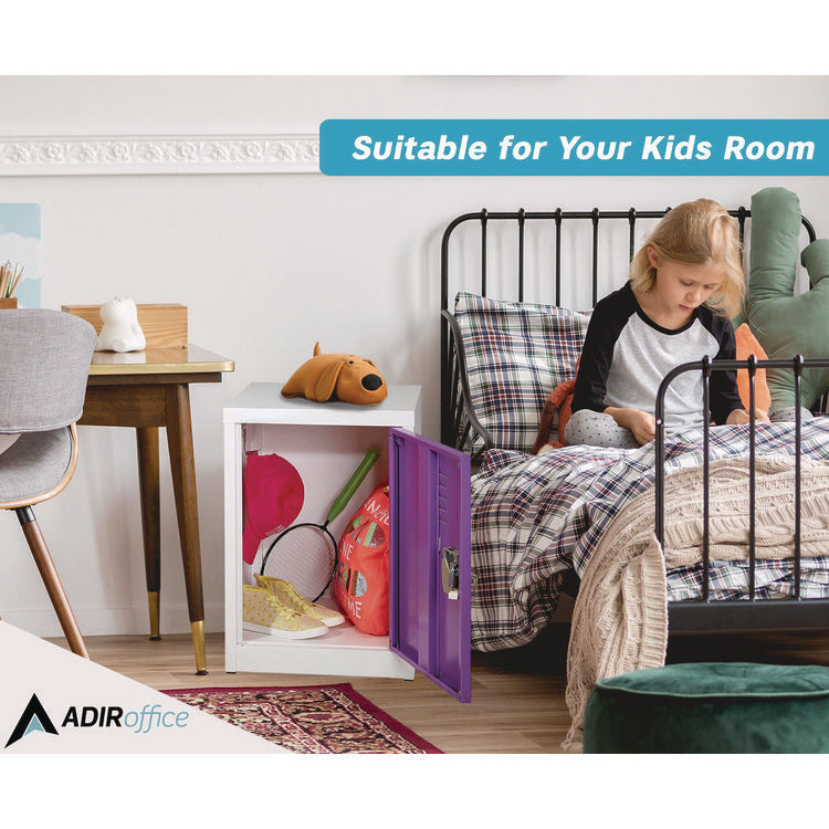 Steel Storage Locker, 1 Compartment, 15 x 15 x 24, Purple