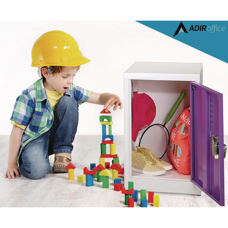 Steel Storage Locker, 1 Compartment, 15 x 15 x 24, Purple