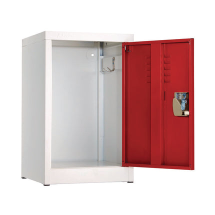 Steel Storage Locker, 1 Compartment, 15 x 15 x 24, Red