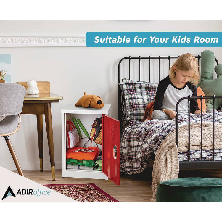 Steel Storage Locker, 1 Compartment, 15 x 15 x 24, Red