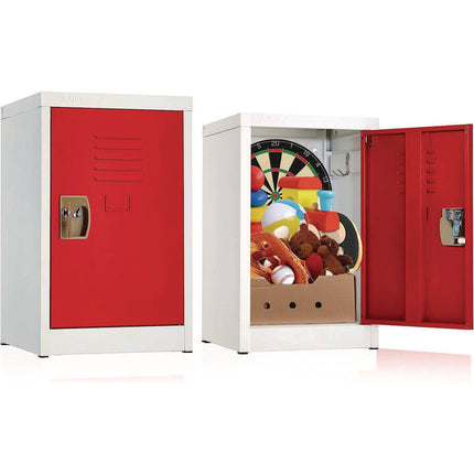 Steel Storage Locker, 1 Compartment, 15 x 15 x 24, Red