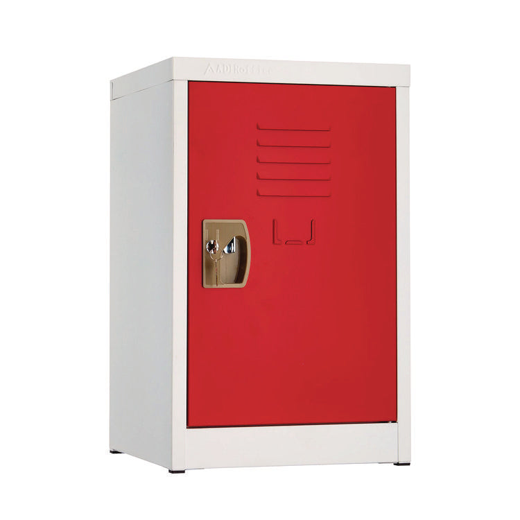 Steel Storage Locker, 1 Compartment, 15 x 15 x 24, Red