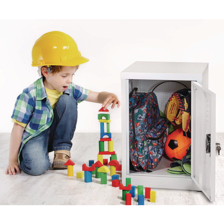 Steel Storage Locker, 1 Compartment, 15 x 15 x 24, White