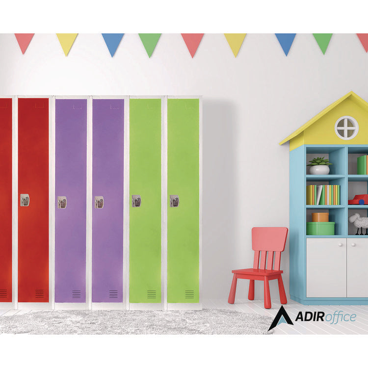 Steel Storage Locker, 1 Compartment, 12 x 12 x 72, Green