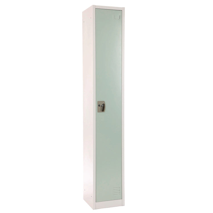 Steel Storage Locker, 1 Compartment, 12 x 12 x 72, Misty Green