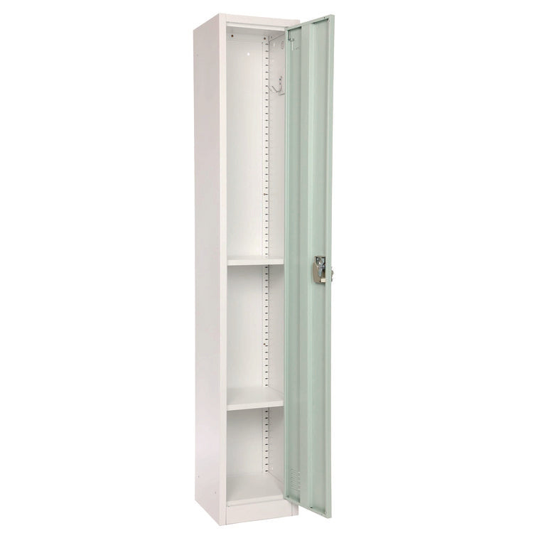Steel Storage Locker, 1 Compartment, 12 x 12 x 72, Misty Green