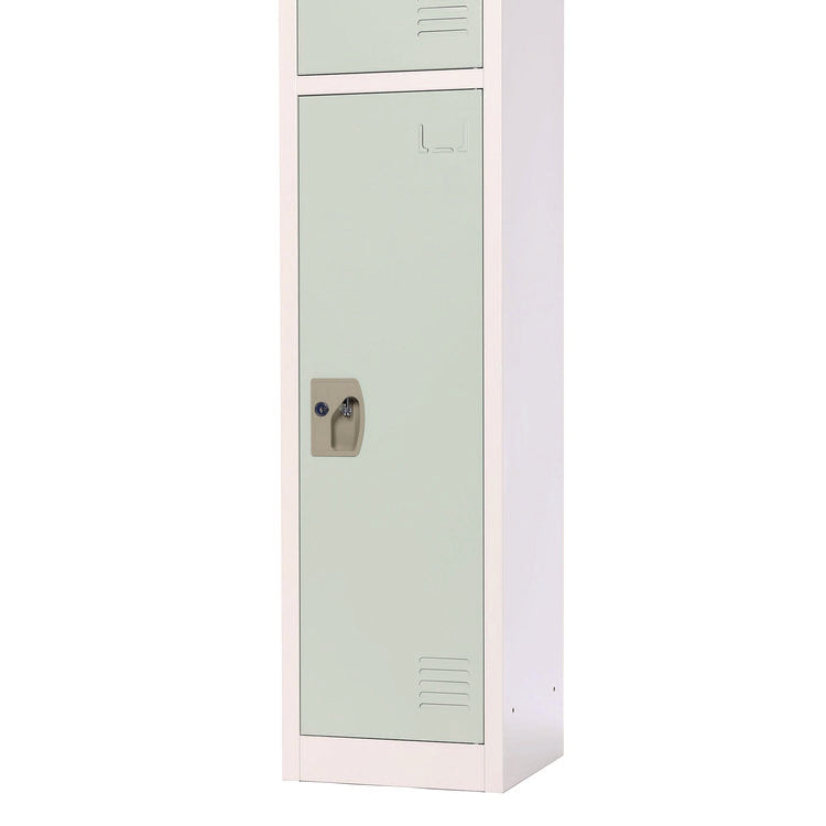 Steel Storage Locker, 1 Compartment, 12 x 12 x 72, Misty Green