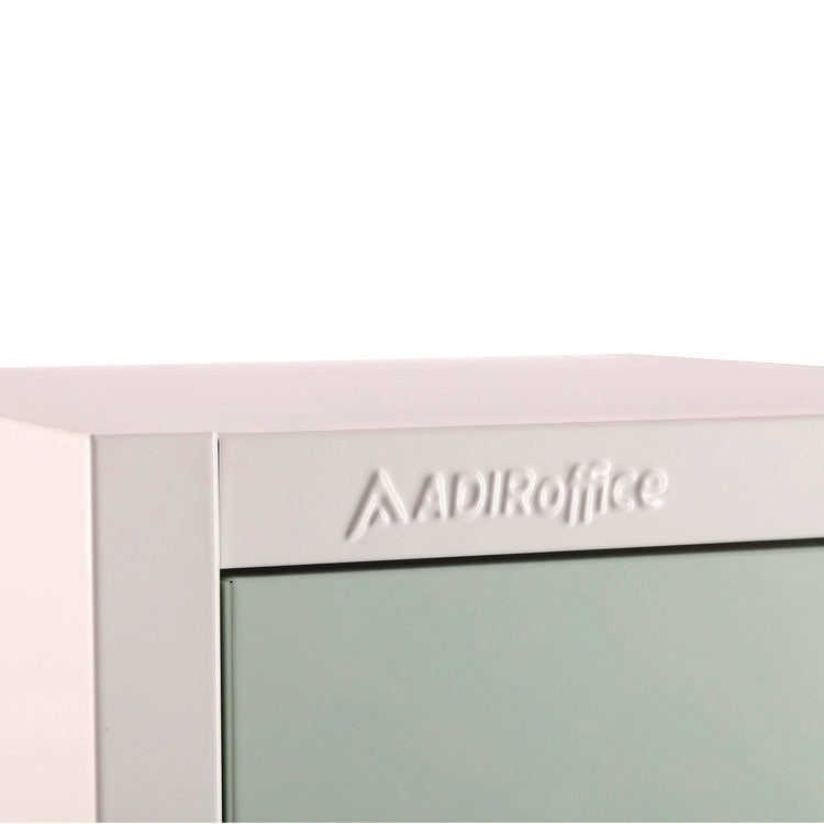 Steel Storage Locker, 1 Compartment, 12 x 12 x 72, Misty Green