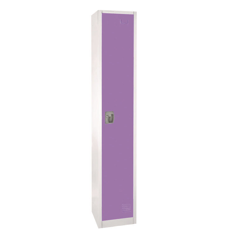 Steel Storage Locker, 1 Compartment, 12 x 12 x 72, Purple