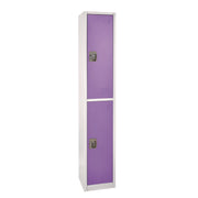 Steel Storage Locker, 2 Compartment, 12 x 12 x 72, Purple