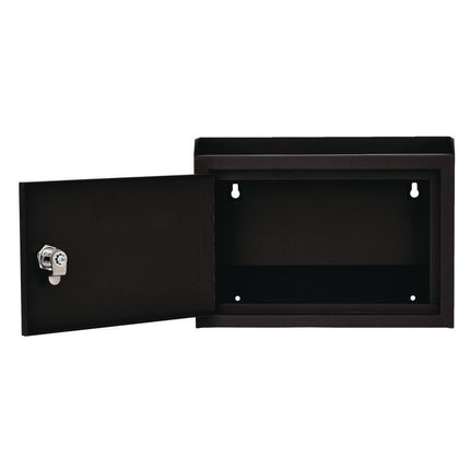 Medium Size Steel Multi-Purpose Secure Drop Box, 9.8 x 3.4 x 7.5, Black