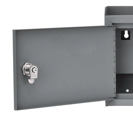 Medium Size Steel Multi-Purpose Secure Drop Box, 9.8 x 3.4 x 7.5, Gray