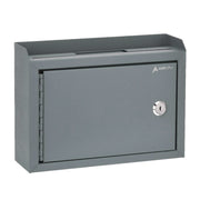 Medium Size Steel Multi-Purpose Secure Drop Box, 9.8 x 3.4 x 7.5, Gray