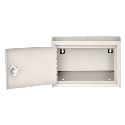 Medium Size Steel Multi-Purpose Secure Drop Box, 9.8 x 3.4 x 7.5, White