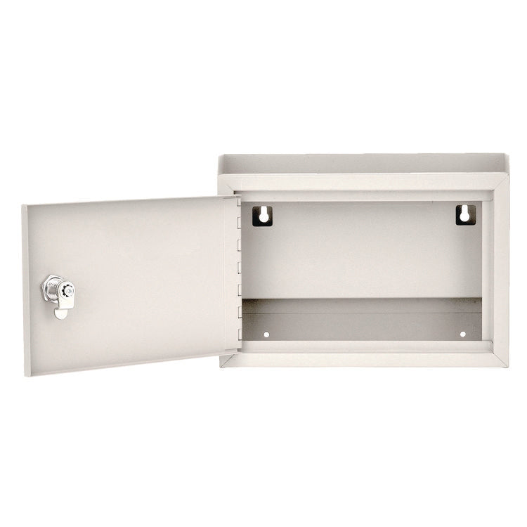 Medium Size Steel Multi-Purpose Secure Drop Box, 9.8 x 3.4 x 7.5, White