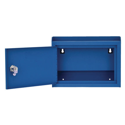 Medium Size Steel Multi-Purpose Secure Drop Box, 9.8 x 3.4 x 7.5, Blue