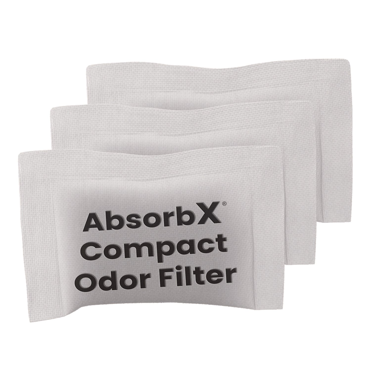 AbsorbX Compact Odor Filter, 0.03 lb Bag, Unscented, 3/Pack