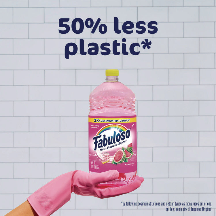 Multi-Use Cleaner, Watermelon Scent, 56 oz Bottle, 6/Carton