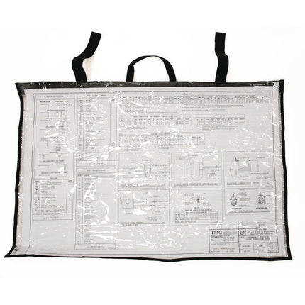 Large Document Protection Blueprint Plan Holder, Holds ARCH D (24" x 36"), Clear