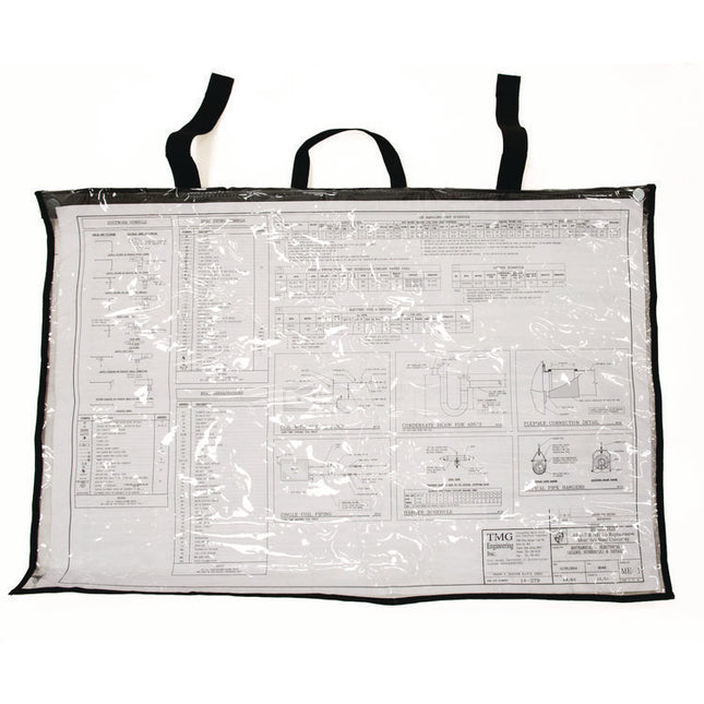 Large Document Protection Blueprint Plan Holder, Holds ARCH D (24" x 36"), Clear