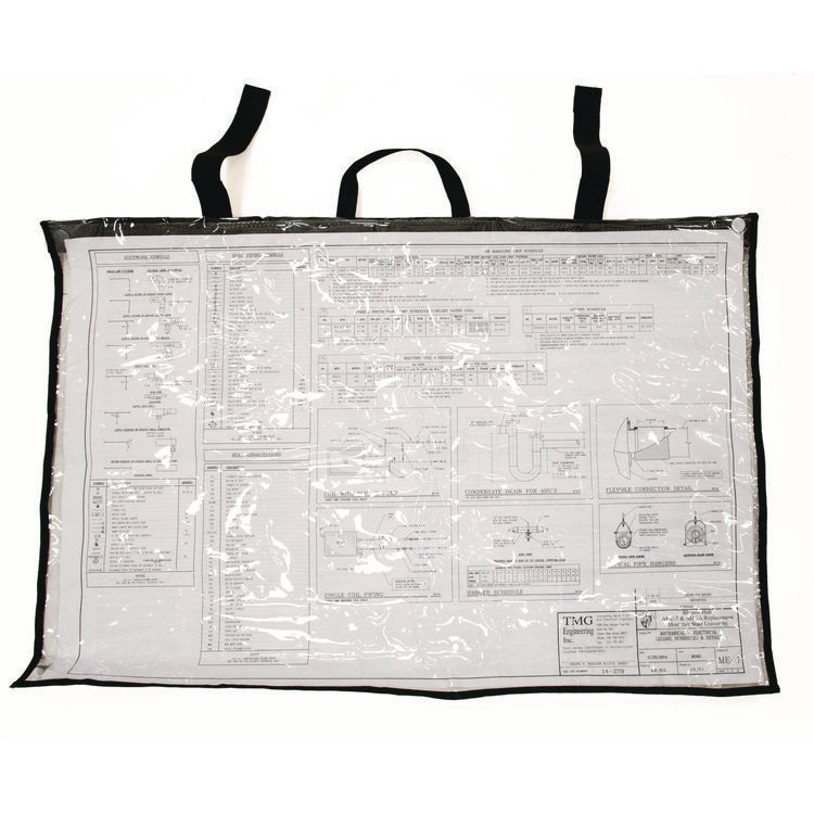 Large Document Protection Blueprint Plan Holder, Holds ARCH D (24" x 36"), Clear