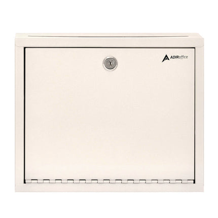 Large Size Steel Multi-Purpose Secure Drop Box, 12 x 3 x 10, White