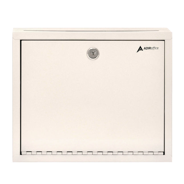Large Size Steel Multi-Purpose Secure Drop Box, 12 x 3 x 10, White