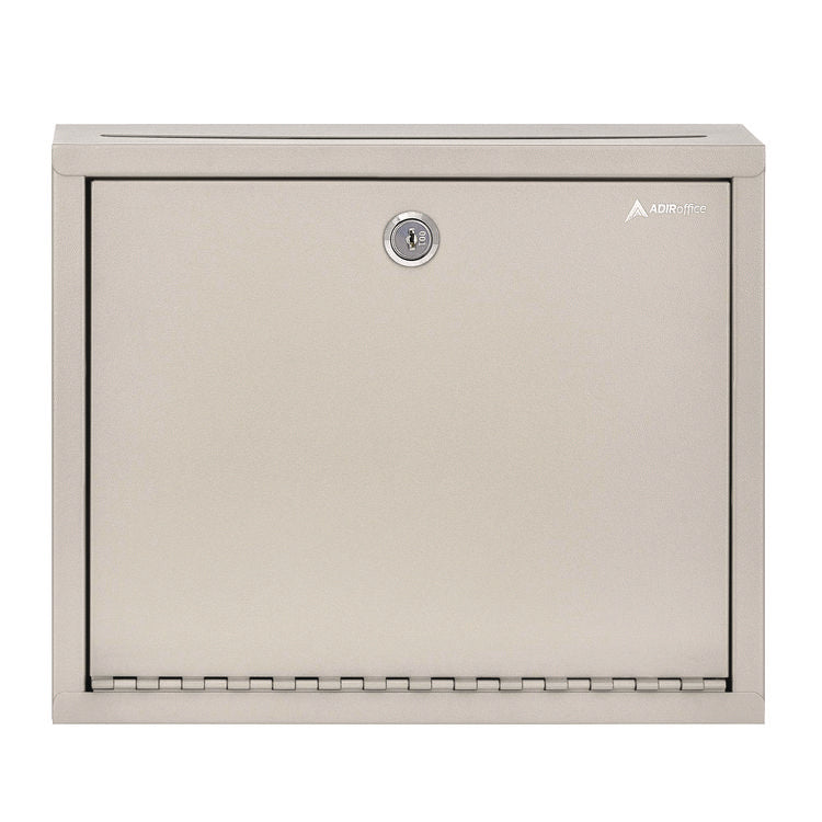 Large Size Steel Multi-Purpose Secure Drop Box, 12 x 3 x 10, Beige