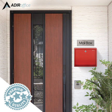 Large Size Steel Multi-Purpose Secure Drop Box, 12 x 3 x 10, Red